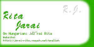 rita jarai business card